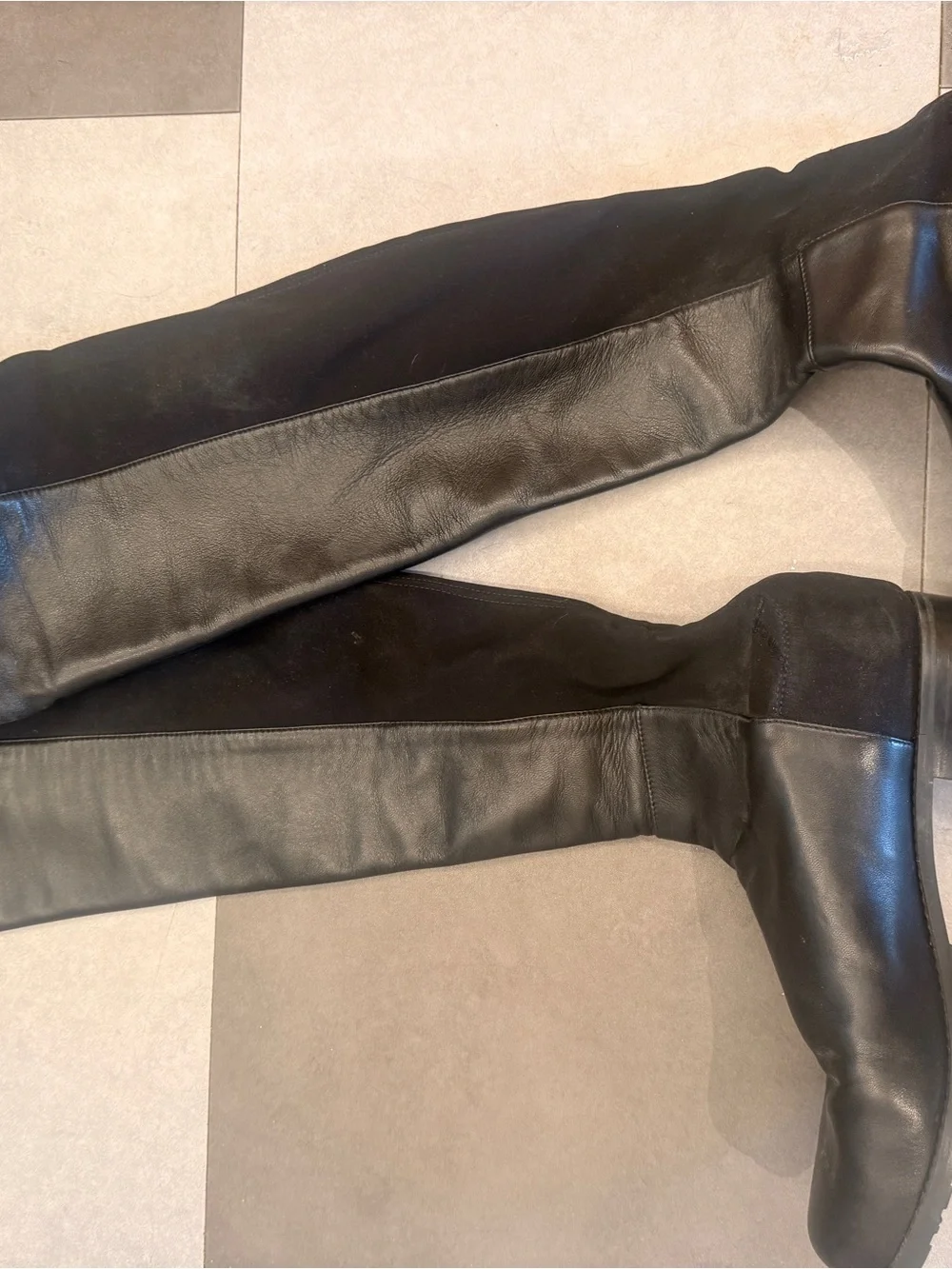 Stuart Weitzman 5050 Over-the-Knee Black Stretch Boots